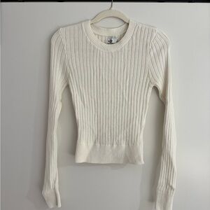 Hollister Off-White Ribbed Sweater